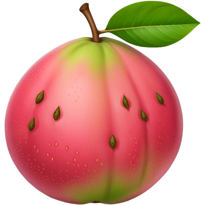 guava fruit, tropical fruit with pink flesh emoji
