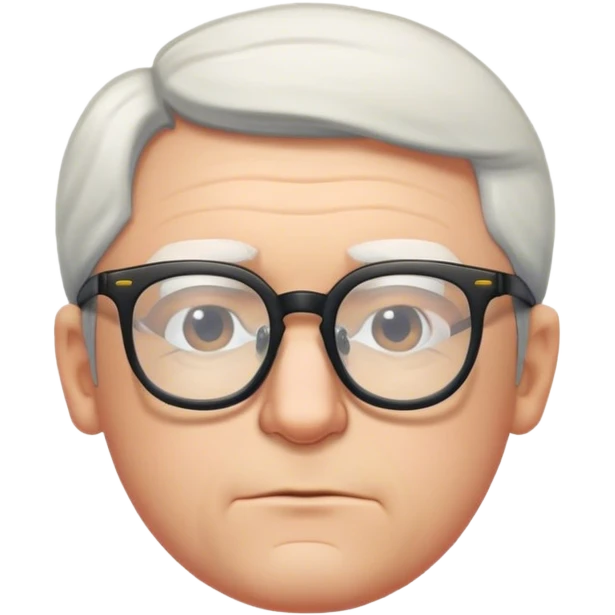Charles, glasses and down emoji