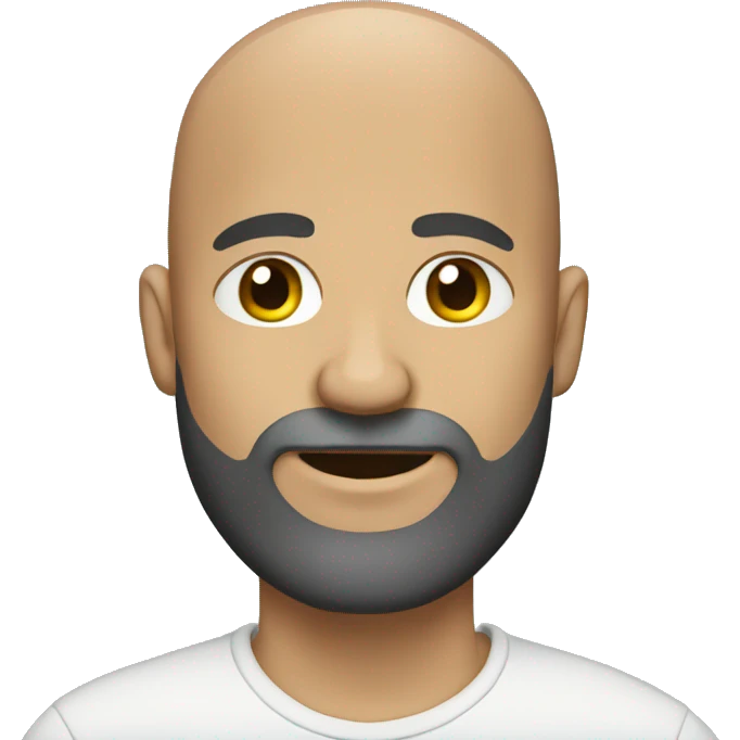 bald man with beard emoji