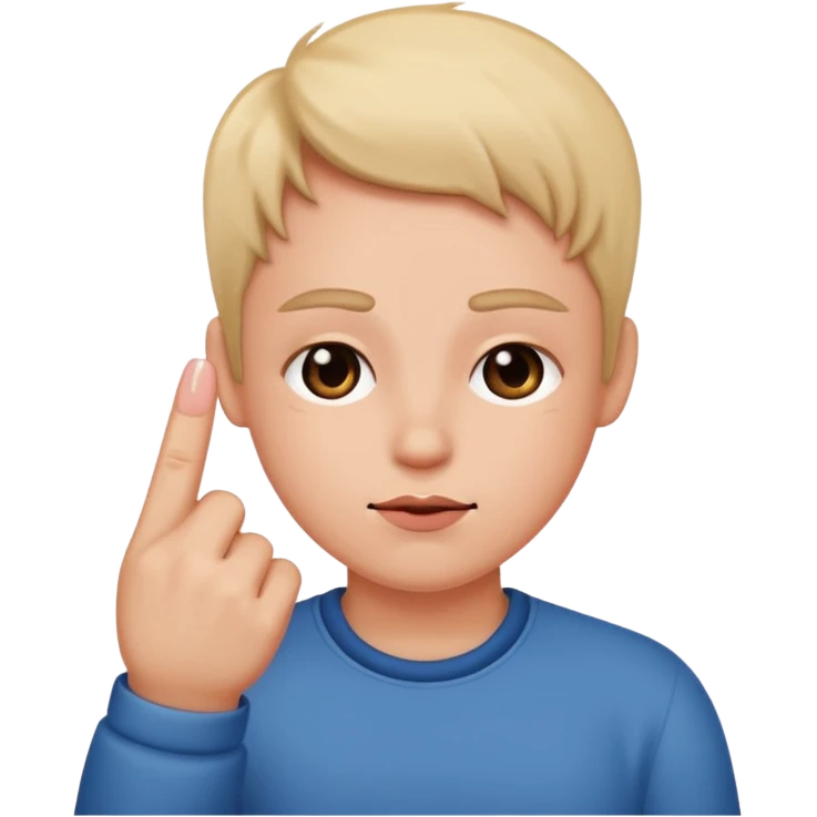 Blushing while showing middle finger  emoji