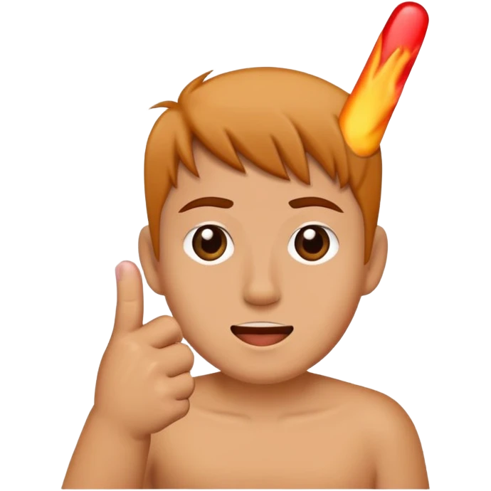 Frieren showing middle finger emoji