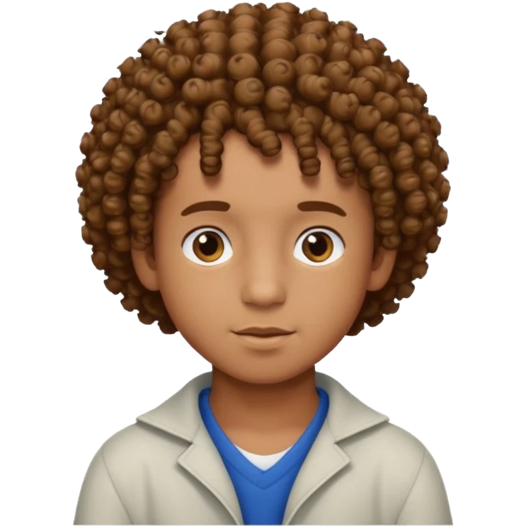 Curly, dominican boy, Phototype III emoji