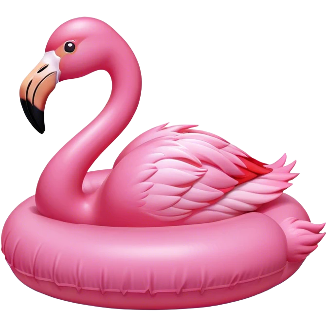 Flamingo pool floatie emoji