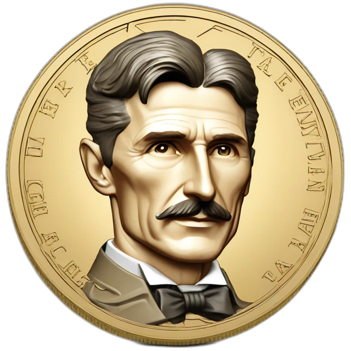 nikola tesla coin money serbia emoji