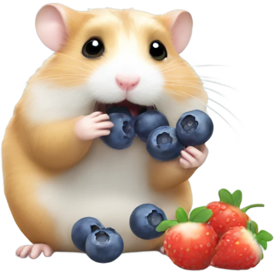Hamster eat blueberries  emoji