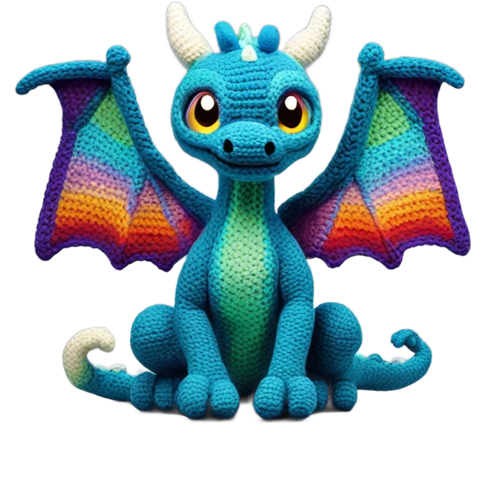 Crochet dragon emoji