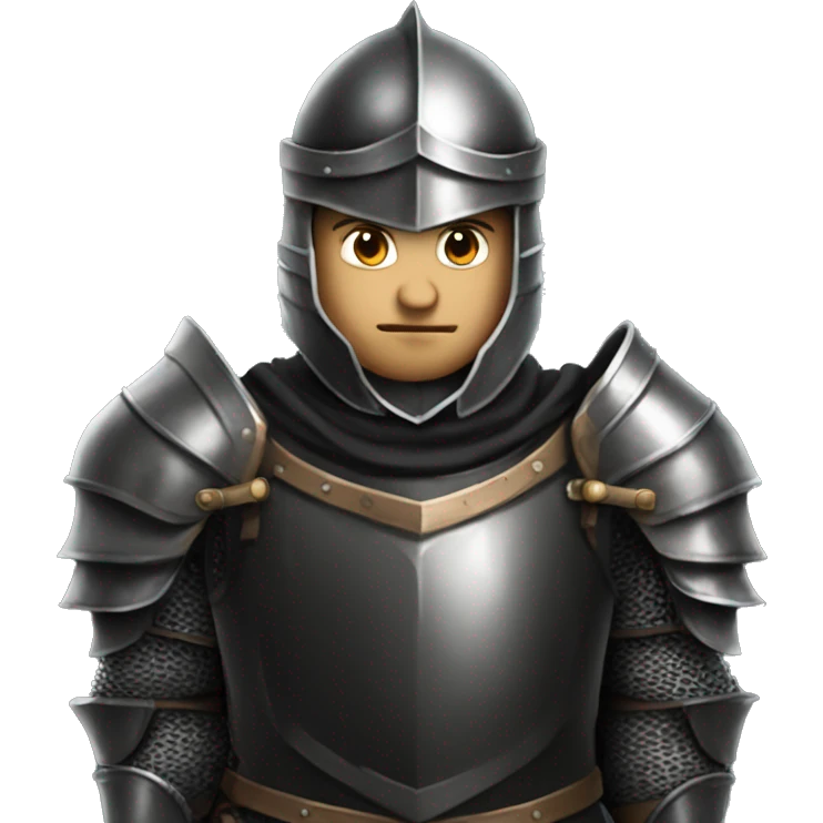 male knight black armor fantasy emoji