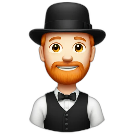 tall ginger man in bowler hat emoji