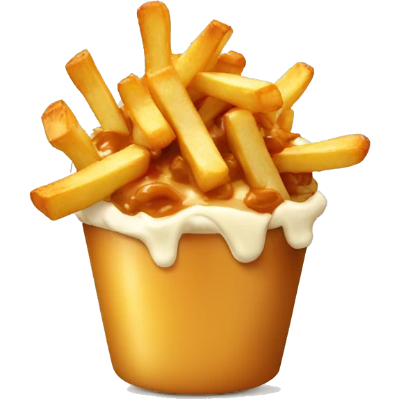 Poutine qui mange une poutine emoji