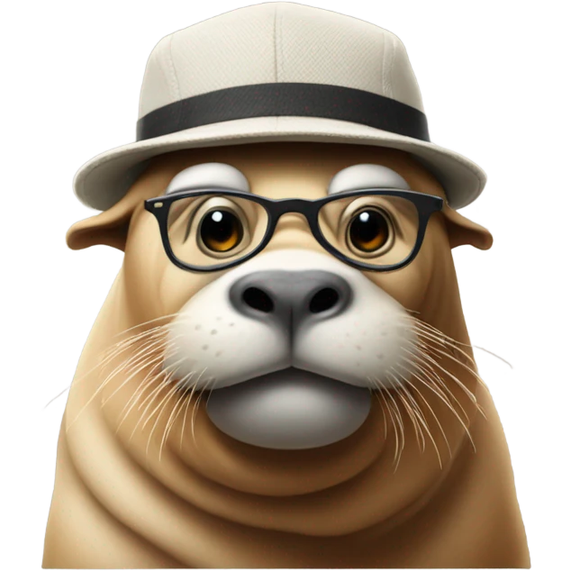 walrus snapback hat glasses emoji