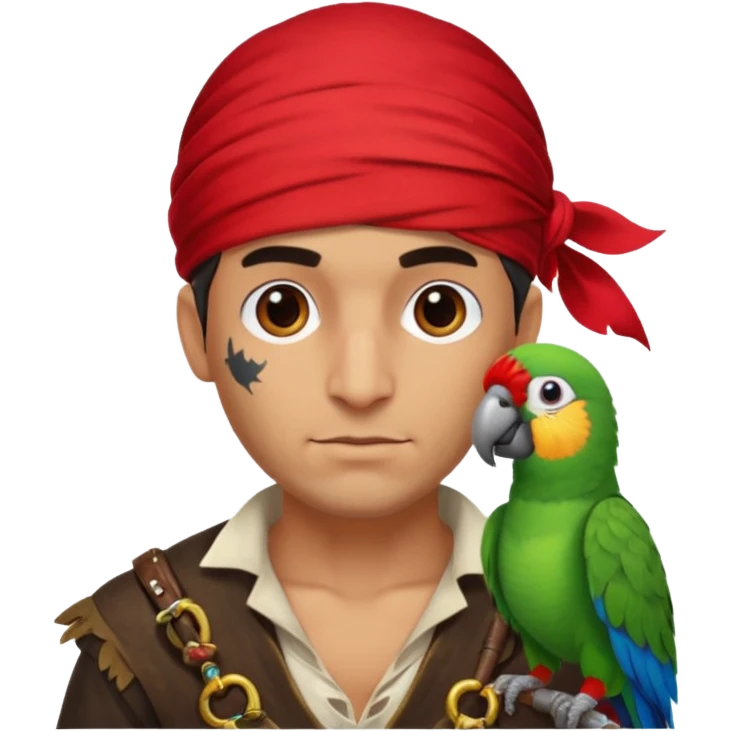 pirate and parrot emoji
