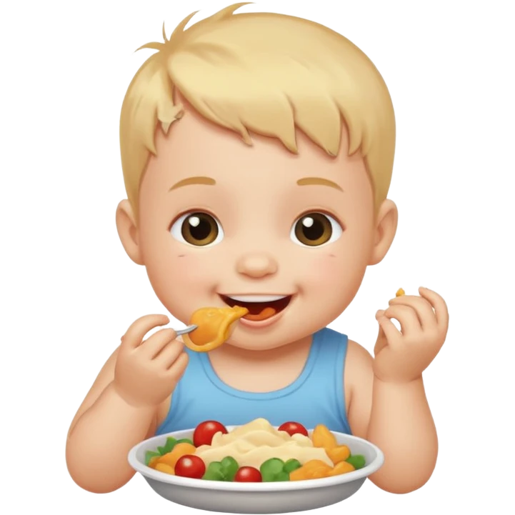 eating food well baby emoji
