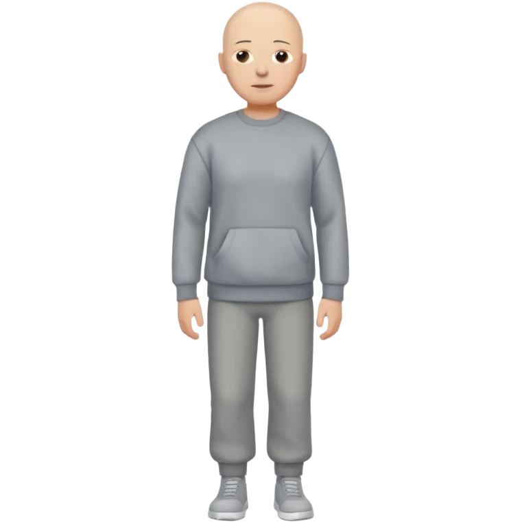bald man sweatshirt full body emoji