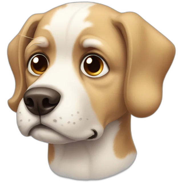 Sad dog emoji