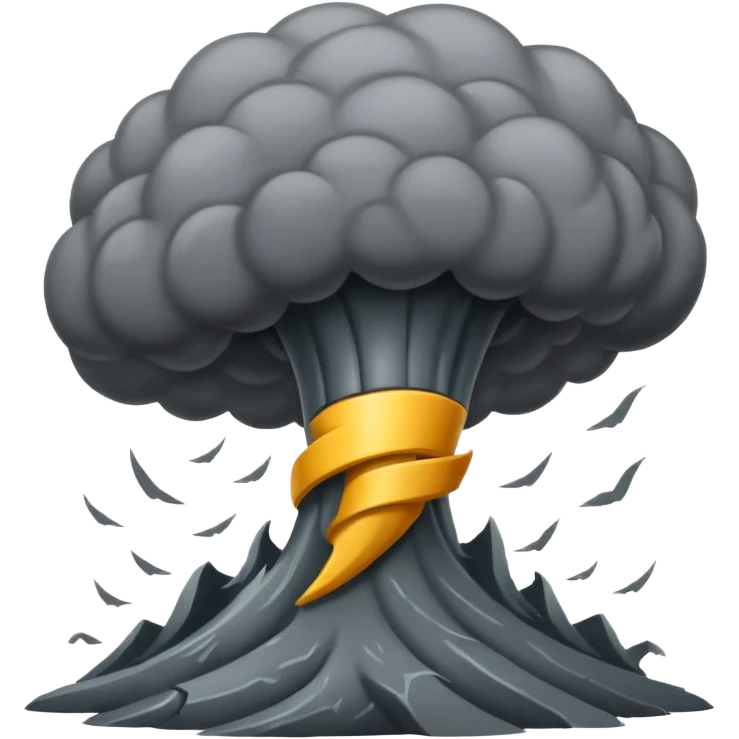 Tornado in storm emoji