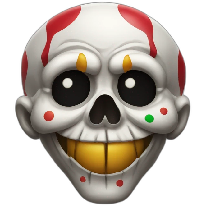 Clown skull emoji