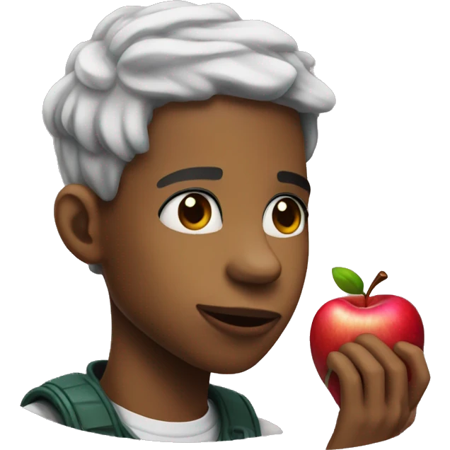 A boogie with an apple emoji