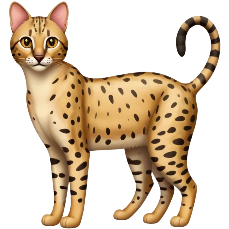 Savannah cat, wild and energetic emoji