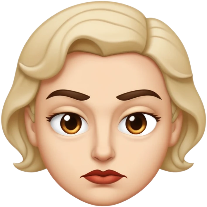 A spiteful face looks tight and sharp—eyebrows slightly lowered, lips curled in a smirk or pressed in a smug line, with eyes that or narrow with defiance or satisfaction emoji