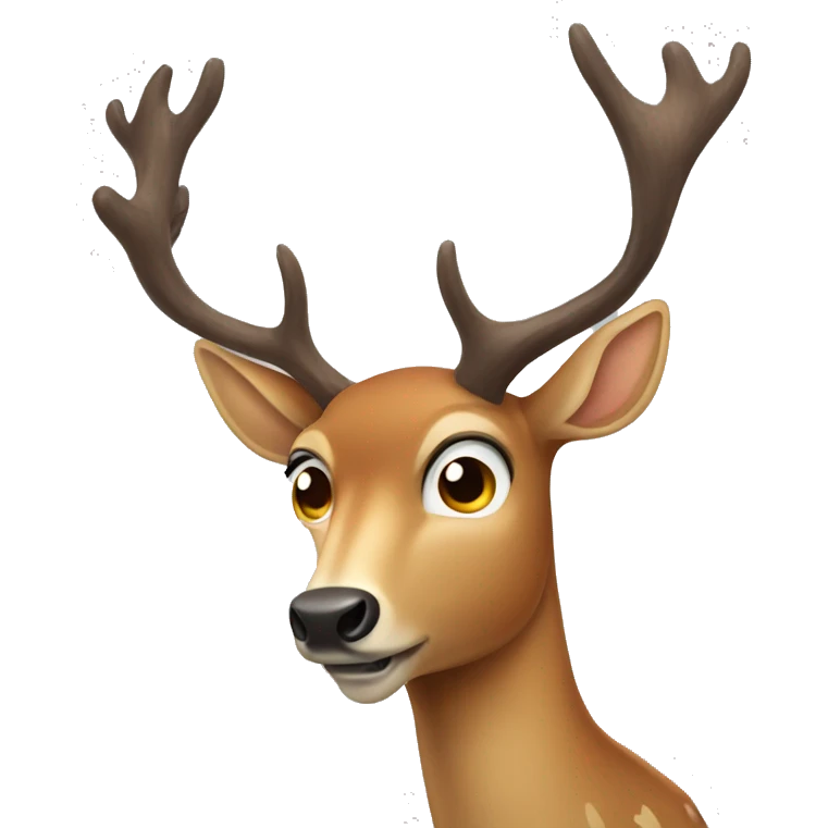 Sweaty deer emoji