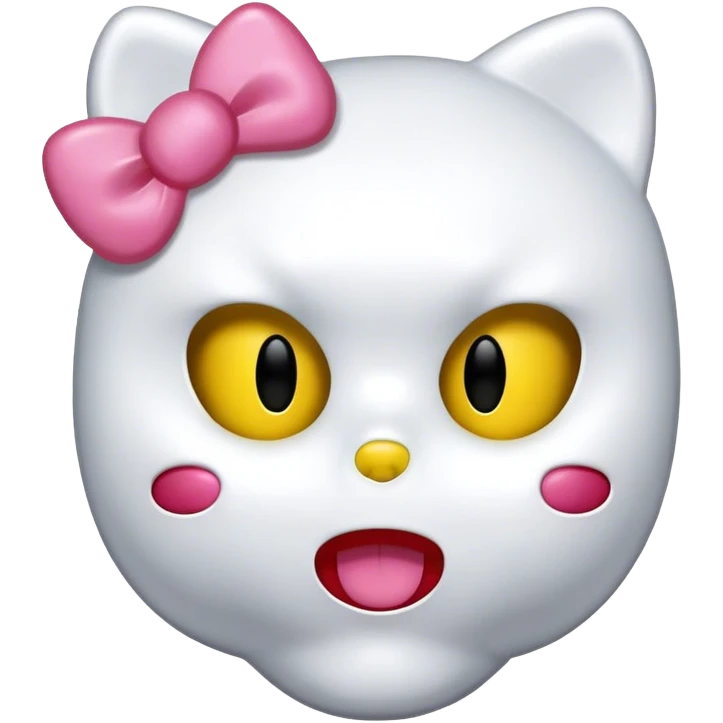 Ghost face hello kitty emoji