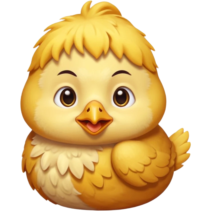 Little chicken is waking up his grandmother emoji