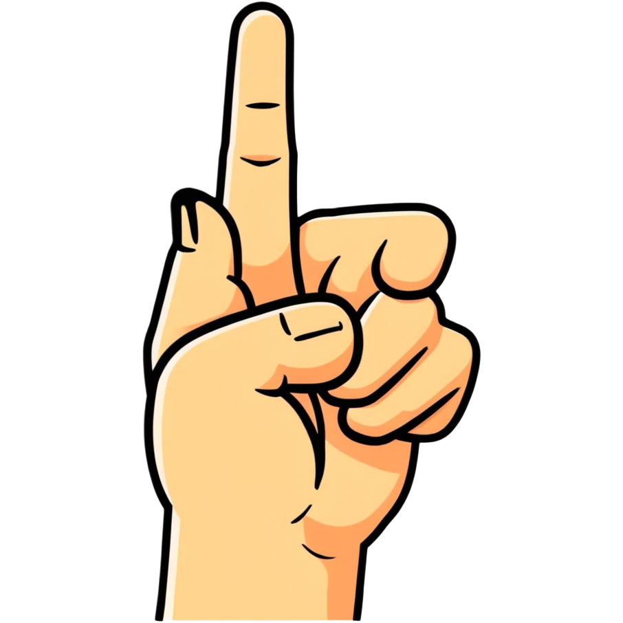 hand showing middle finger gesture emoji