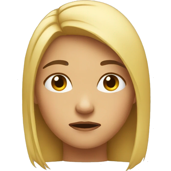 girl bad mood emoji