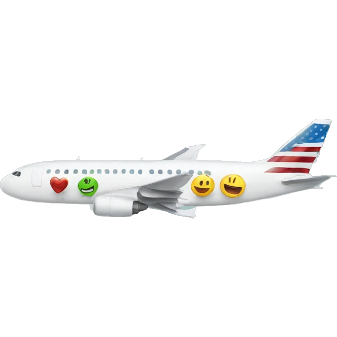 thank you written on an airplane emoji