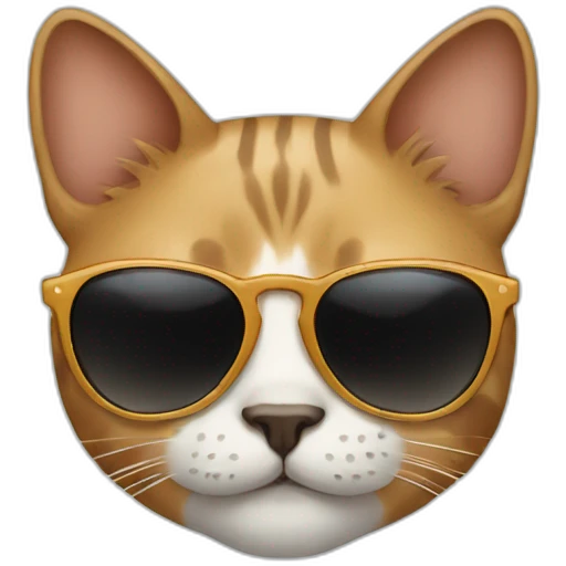 Cat with sunglasses emoji