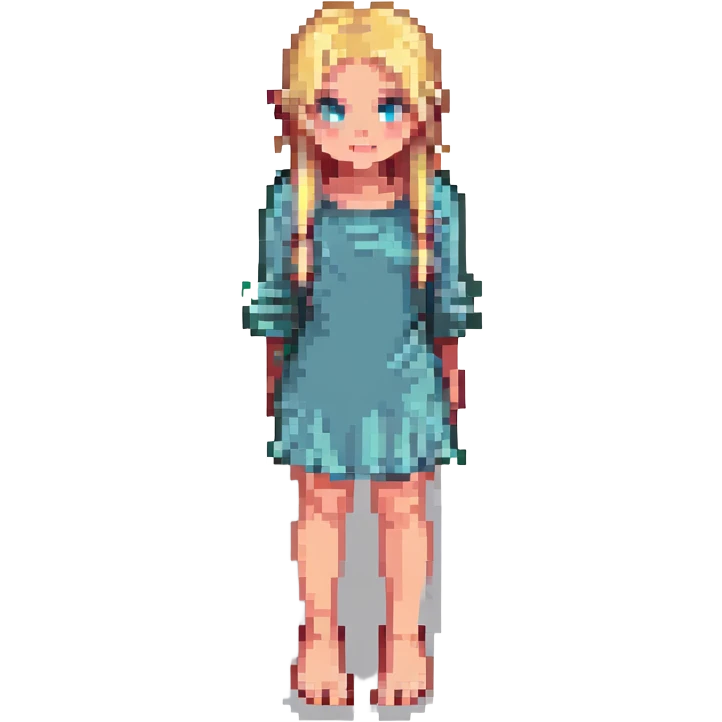Blonde girl in pose feet emoji