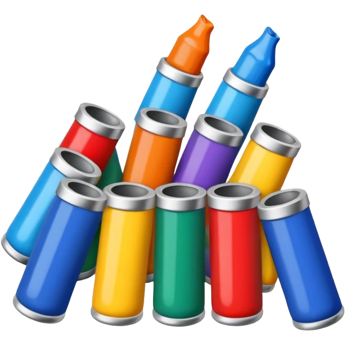Acrylic paint tubes emoji