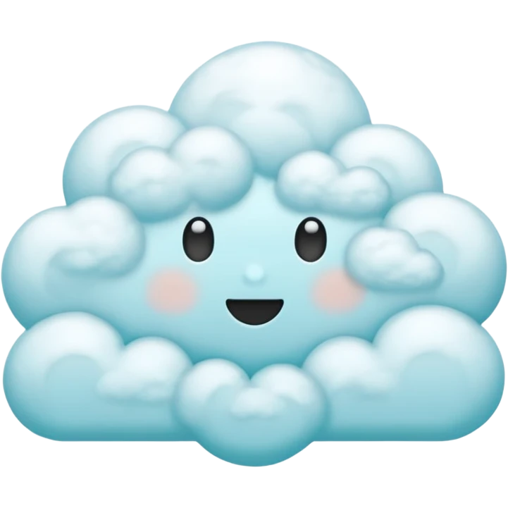 núvem japonesas ciano emoji