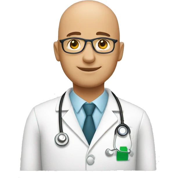 Bald doctor male emoji