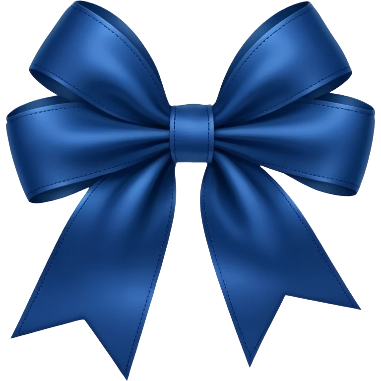 A ribbon bow of blue colour dark blue emoji