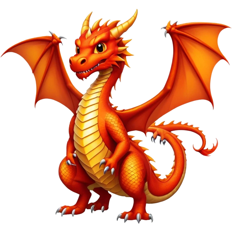 Orange-red dragon emoji