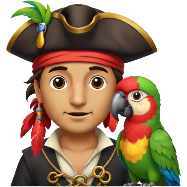 pirate and parrot emoji