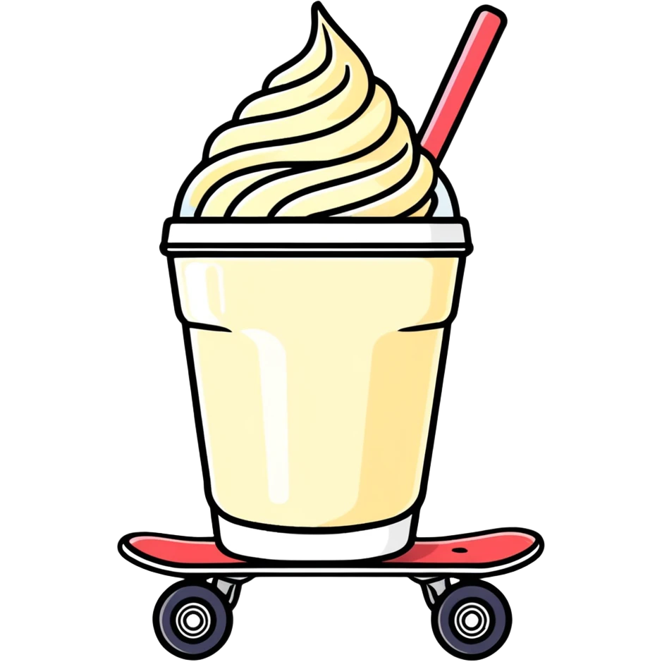milk shakteboarding emoji