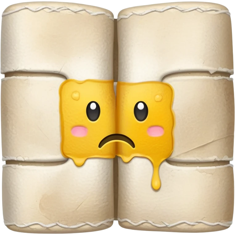 dirty bandage with visible yellow stains emoji