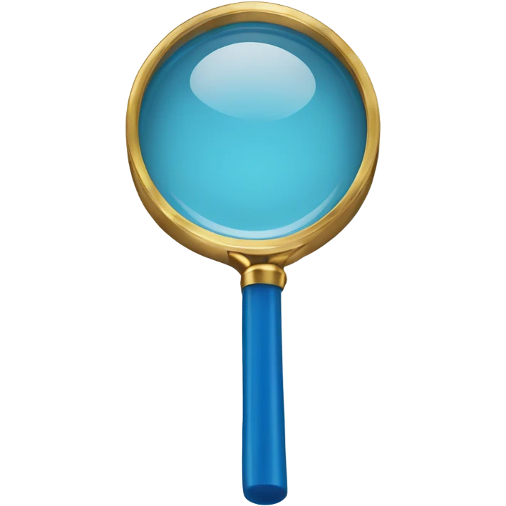 blue magnifying glass emoji