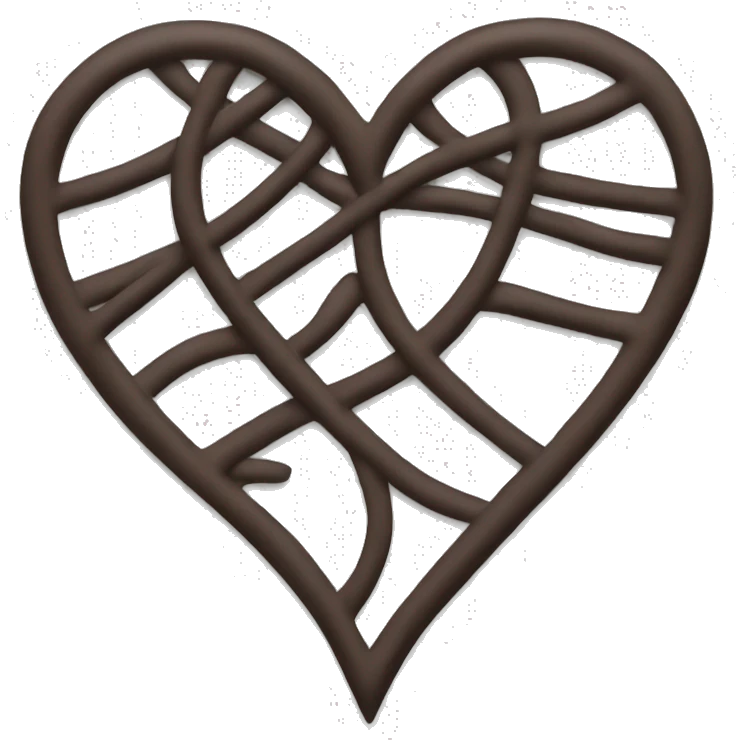 dark brown elegant heart  emoji