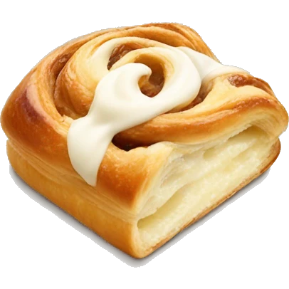 one danish pastry with cream cheese emoji