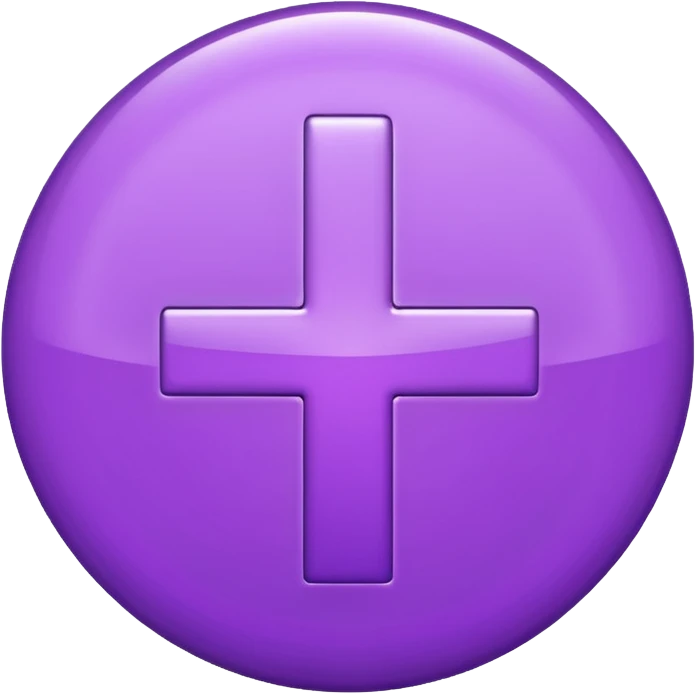 purple "plus" emoji emoji