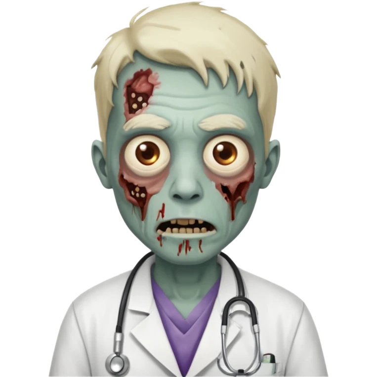 Zombie doctor with stethoscope emoji