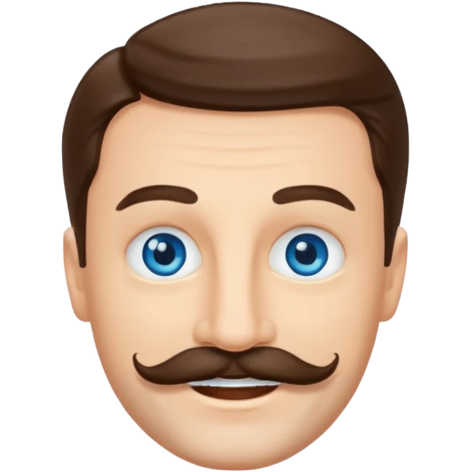 ugo casabianca bleu eyes with Staline´s moustache emoji