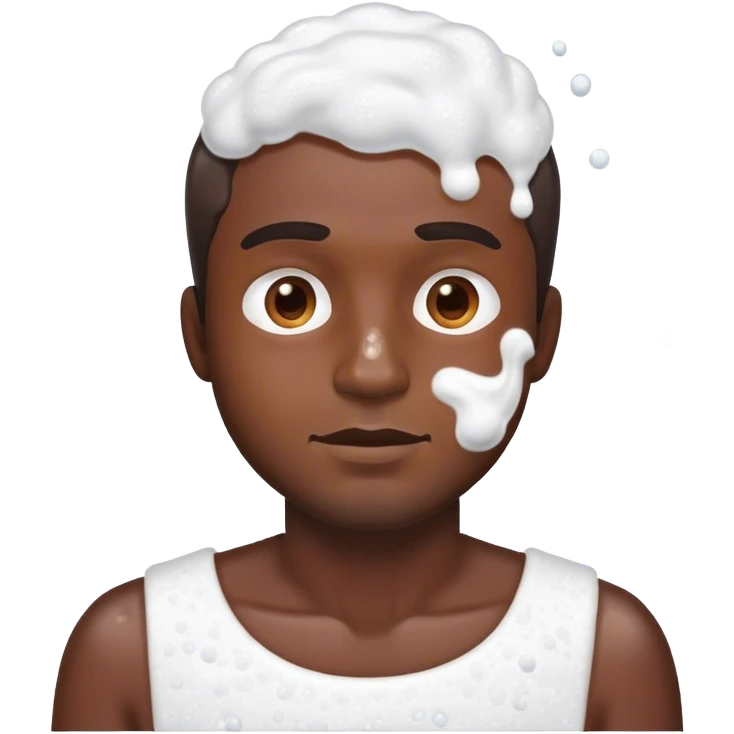 man getting soap foam shot all over his face  emoji