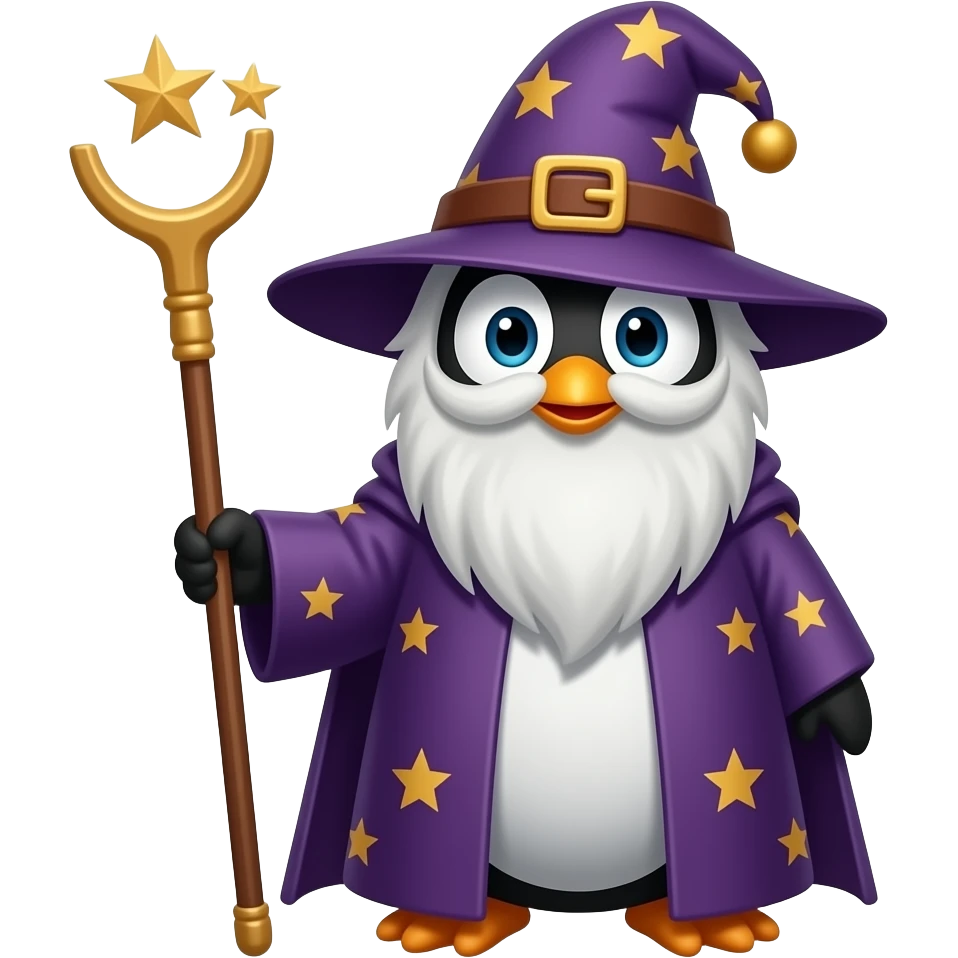 Penguin Wizard emoji