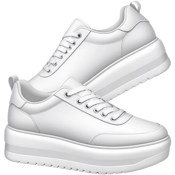 All White sneaker platform shoes emoji