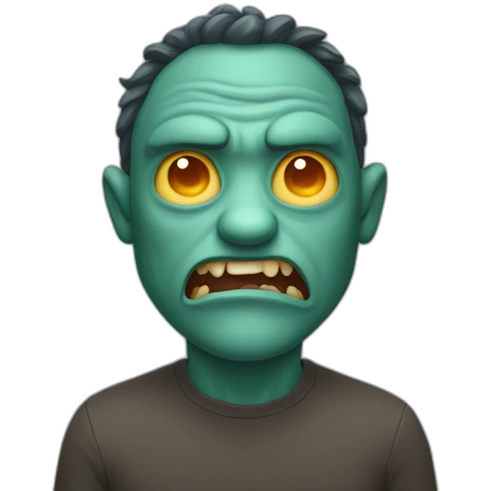 Half man half monster emoji