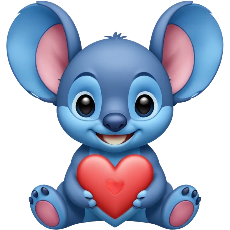 Stich making a Heart  emoji